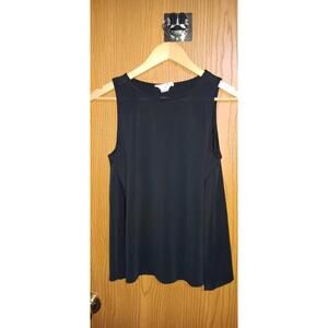 Sadie And Sage Sleeveless Tsnk Top Womens Size Small Black Slits Up The Sides